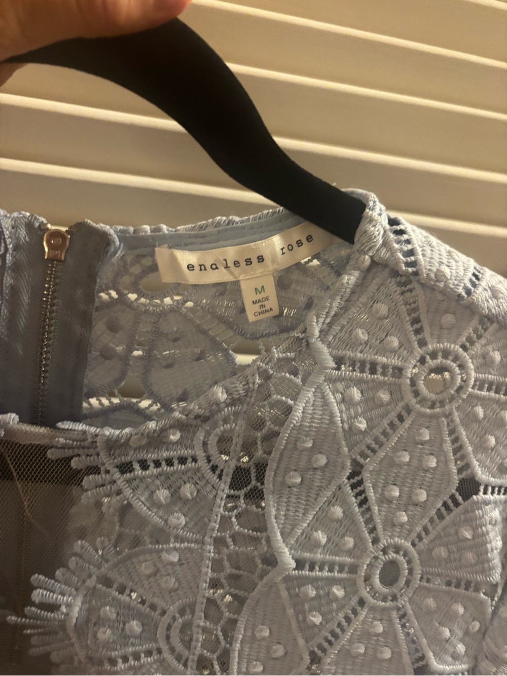 Endless Rose Light Blue Lace blouse - Picture 3 of 3
